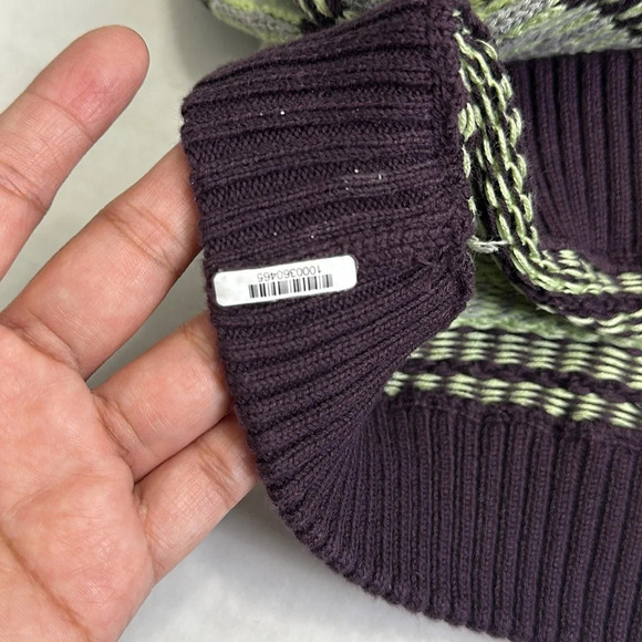 Lululemon‎ Devi Crew Pullover Long Sleeve Sweater Knit Womens Green Purple - Picture 8 of 8